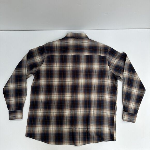 Swiss Tech Button Front Shirt Mens Sz XL Mambo Brown Plaid SM47Y118 - Picture 2 of 12